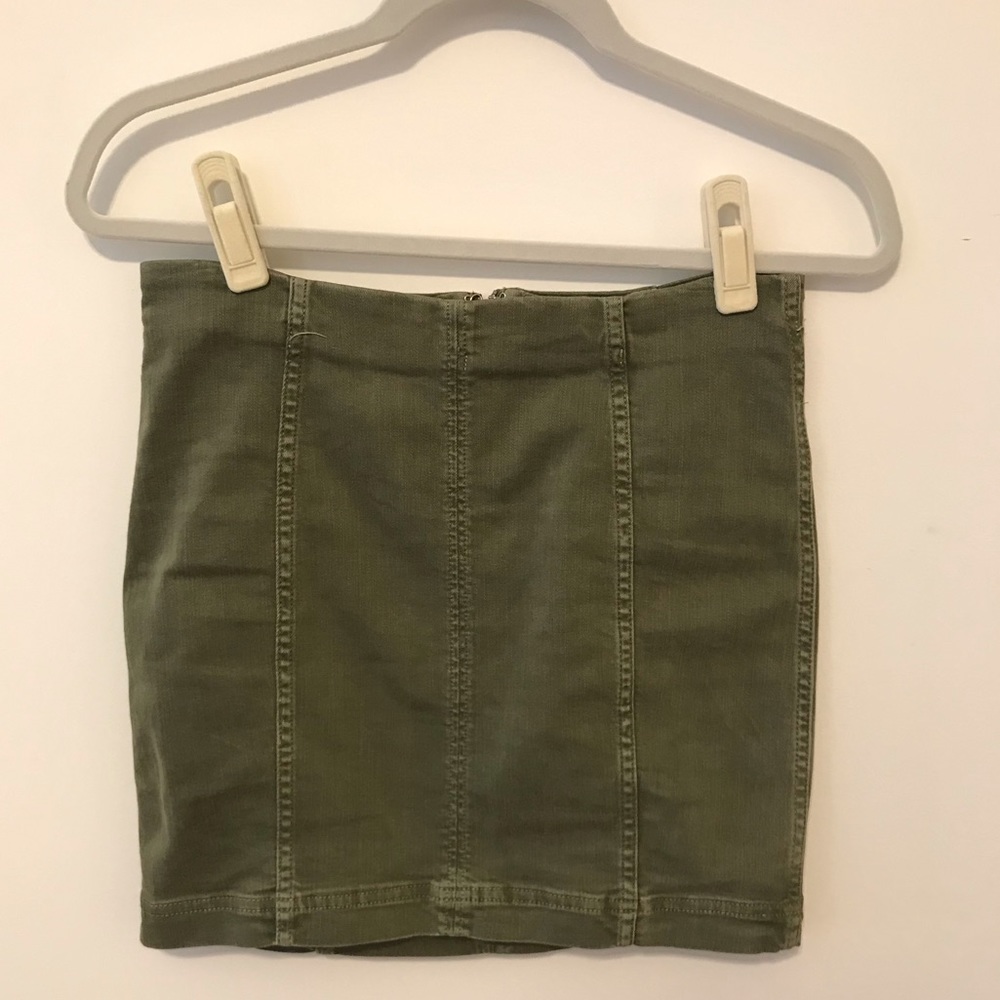 Free people army green skirt
